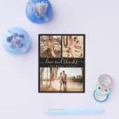 Budget Chic Fotocollage Hochzeit Danke Flyer (Einzeln)