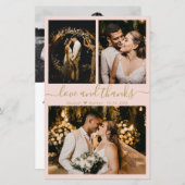 Budget Chic Fotocollage Hochzeit Danke Karte (Vorne/Hinten)