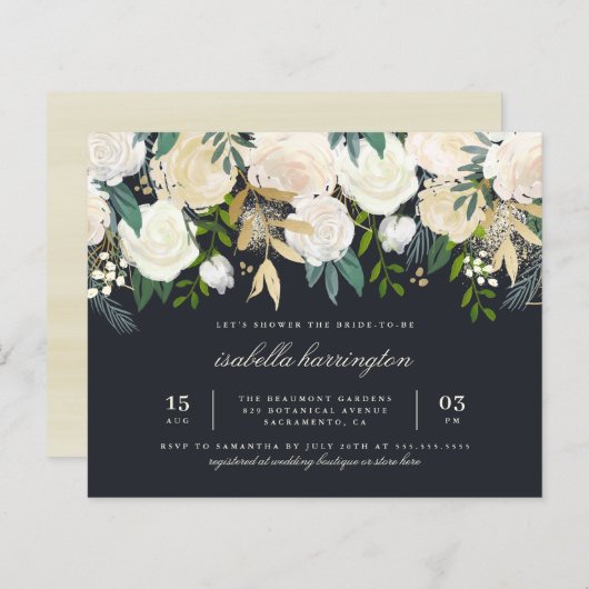 Budget Chic Gold Aquarellfarben Brautparty (Vorne/Hinten)