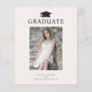Budget Chic GRADUATE Foto Abschluss Ankündigung