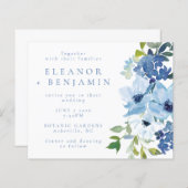 Budget Chic Light Blue Watercolor Floral Wedding (Vorne/Hinten)