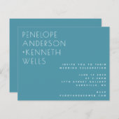 Budget Chic Minimalistisch Moderne Aquamarine Hoch (Vorne/Hinten)