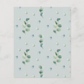 Budget Chic Moderne Eukalyptus Grüne Hochzeit (Rückseite)