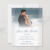 Budget Chic Moderne Spitzeneffekt Foto Hochzeit (Vorderseite)