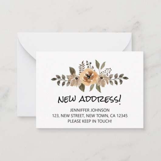 Budget & Chic New Address Moving Announcement Card Mitteilungskarte (Vorderseite)