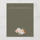 Budget Chic Orange Ivory MOSS grüne Blumenhochzeit (Rückseite)