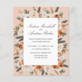 Budget Chic Orange Ivory Sage grüner Rahmen Hochze (Vorderseite)