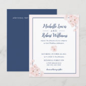 BUDGET Chic Pink Glitzer Navy Blue Floral Hochzeit (Vorne/Hinten)