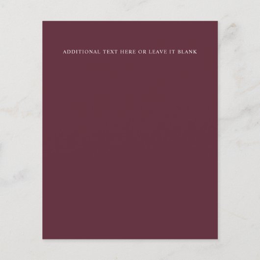 Budget Chic Plum Ivory Acanthus Blumenhochzeit (Rückseite)