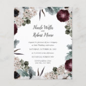 Budget Chic Plum Ivory Acanthus Blumenhochzeit (Vorderseite)