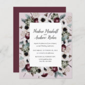 Budget Chic Plum Ivory Sage rosa Rahmen Hochzeit (Vorne/Hinten)