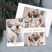 Budget Chic Script 5 Foto Collage Weihnachtskarten