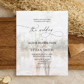 Budget Chic Script Foto Hochzeit Einladung