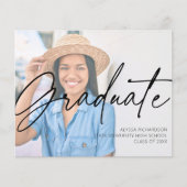 Budget Chic Script H Foto Graduation Party (Vorderseite)