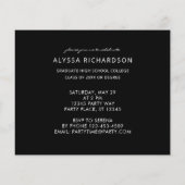 Budget Chic Script H Foto Graduation Party Black (Rückseite)