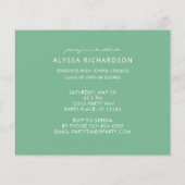 Budget Chic Script H Foto Graduation Party Green (Rückseite)