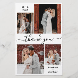 Budget Chic Script Wedding Danke Collage Flyer