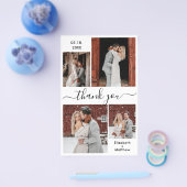 Budget Chic Script Wedding Danke Collage Flyer (Einzeln)