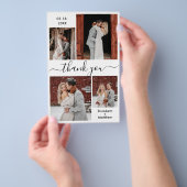 Budget Chic Script Wedding Danke Collage Flyer (Handgriff)