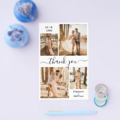 Budget Chic Script Wedding Danke Collage Flyer (Einzeln)