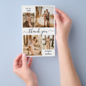 Budget Chic Script Wedding Danke Collage Flyer (Handgriff)