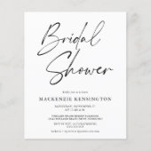 Budget Chic Simple Elegant Brautparty Einladung (Vorderseite)