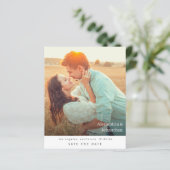 Budget Chic Stilvolles Mod-Foto Save the Date (Stehend Vorderseite)