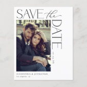 Budget Chic Stilvolles Mod-Foto Save the Date 2 (Vorderseite)