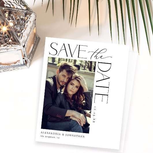 Budget Chic Stilvolles Mod-Foto Save the Date 2