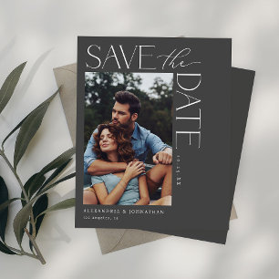 Budget Chic Stilvolles Mod-Foto Save the Date 2 DG