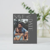 Budget Chic Stilvolles Mod-Foto Save the Date 2 DG (Stehend Vorderseite)