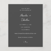 Budget Chic Stilvolles Mod-Foto Save the Date 2 DG (Rückseite)