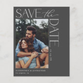 Budget Chic Stilvolles Mod-Foto Save the Date 2 DG (Vorderseite)