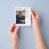 Budget Chic Stilvolles Mod-Foto Save the Date 2 Flyer (Gruppe)