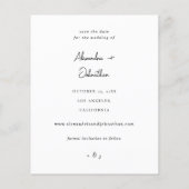 Budget Chic Stilvolles Mod-Foto Save the Date 2 Flyer (Hinten)