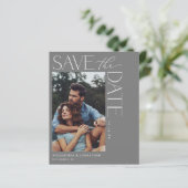 Budget Chic Stilvolles Mod-Foto Save the Date 2 Gr (Stehend Vorderseite)
