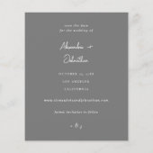 Budget Chic Stilvolles Mod-Foto Save the Date 2 Gr (Rückseite)