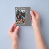Budget Chic Stilvolles Mod-Foto Save the Date 2 Gr Flyer (Gruppe)