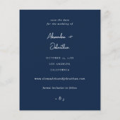 Budget Chic Stilvolles Mod-Foto Save the Date 2 Na Flyer (Hinten)