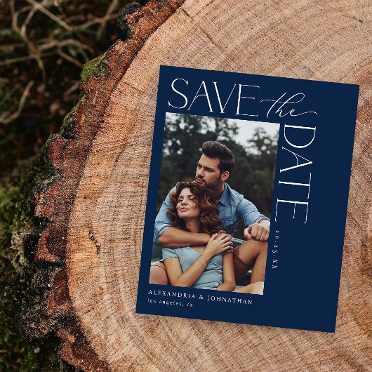 Budget Chic Stilvolles Mod-Foto Save the Date 2 Na Flyer