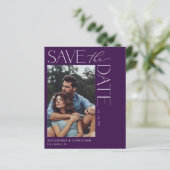 Budget Chic Stilvolles Mod-Foto Save the Date 2 Pu (Stehend Vorderseite)