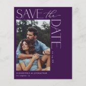 Budget Chic Stilvolles Mod-Foto Save the Date 2 Pu (Vorderseite)