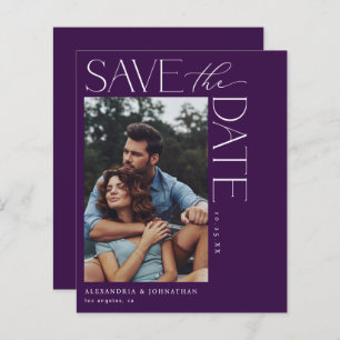 Budget Chic Stilvolles Mod-Foto Save the Date 2 Pu