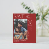 Budget Chic Stilvolles Mod-Foto Save the Date 2 Ro (Stehend Vorderseite)