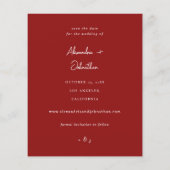 Budget Chic Stilvolles Mod-Foto Save the Date 2 Ro (Rückseite)
