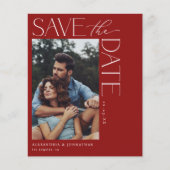 Budget Chic Stilvolles Mod-Foto Save the Date 2 Ro (Vorderseite)