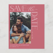 Budget Chic Stilvolles Mod-Foto Save the Date 2 Ro (Vorderseite)