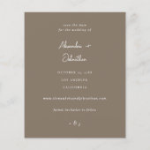 Budget Chic Stilvolles Mod-Foto Save the Date 2 Ta (Rückseite)