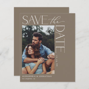 Budget Chic Stilvolles Mod-Foto Save the Date 2 Ta