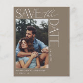 Budget Chic Stilvolles Mod-Foto Save the Date 2 Ta Flyer (Vorne)